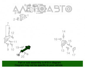 Pernele centrale ale motorului Kia Sorento 16-20 2.4