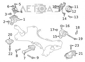 Подушка двигателя передняя Hyundai Santa FE 19-20 2.4