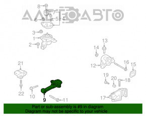 Подушка двигателя задняя Hyundai Santa FE Sport 13-18 2.0T OEM