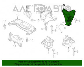 Suportul pentru perna stângă a motorului BMW 5 F10 10-17 3.0T RWD