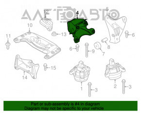 Suportul drept al motorului BMW 5 F10 10-17 3.0T RWD