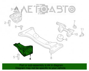 Suport motor stânga pentru pernă BMW F30 12-16 rwd N20