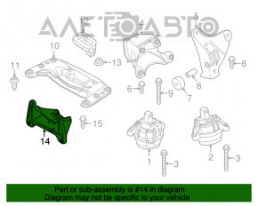 Кронштейн подушки АКПП BMW 5 F10 11-16 3.0T RWD