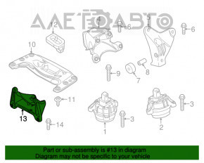 Кронштейн подушки МКПП BMW 5 F10 11-16 3.0T RWD