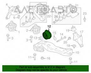 Подушка КПП BMW 5 F10 11-16 3.0T AWD передняя