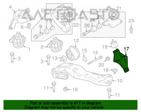 Кронштейн подушки АКПП BMW 5 F10 11-16 3.0T AWD нижний