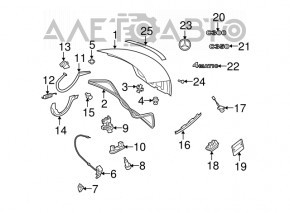 Inscripție emblemă 4 MATIC capac portbagaj Mercedes W211 nou original OEM