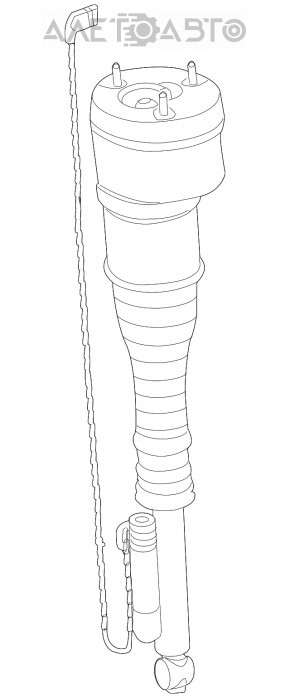 Пневмостойка передняя левая Mercedes W221 новый OEM оригинал