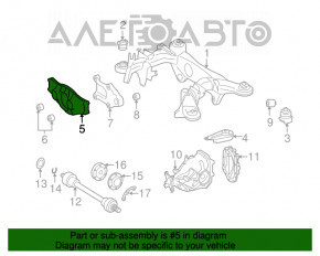 Suportul diferențialului spate al reductorului Mercedes W221 RWD