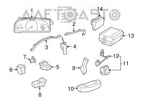 Tabloul de bord al unui Mercedes W221