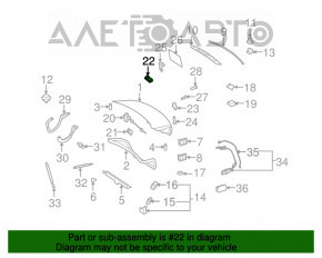 Кнопка открытия крышки багажника Mercedes W221 06-13 наружная