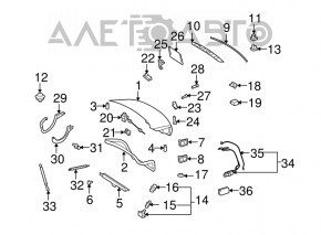 Кнопка открытия крышки багажника Mercedes W221 06-13 наружная