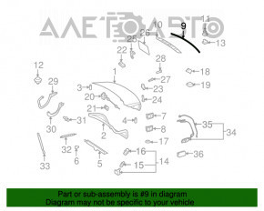 Capacul cromat al portbagajului Mercedes W221