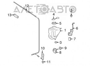 Capac rezervor spălator Mercedes W221 nou original OEM