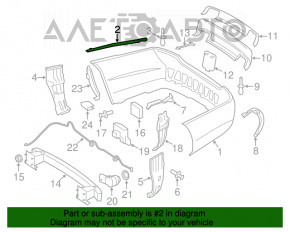 Bara spate de fixare a barei spate dreapta Mercedes W221 06-13