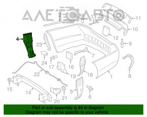 Suportul pentru bara spate dreapta Mercedes W221 06-13