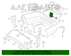 Capacul carligului de tractare pentru bara spate Mercedes W221 07-09