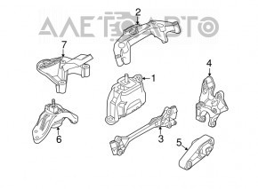 Pernele motorului spate Mini Cooper Clubman R55 07-14 1.6 turbo, noi, originale OEM.