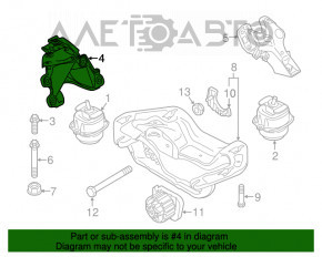 Кронштейн подушки двигателя правый BMW X5 E70 07-13 3.0