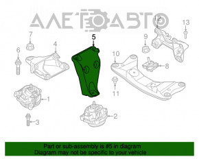 Suport motor stânga BMW F30 17-18 rwd B46