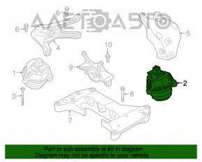 Perna motorului stânga BMW 7 G11 G12 16-22 RWD B58