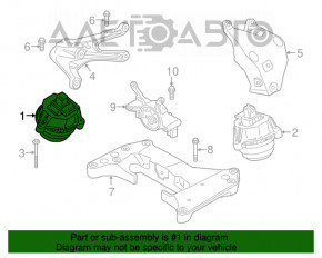 Подушка двигателя правая BMW 5 G30 17-20 RWD