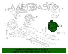 Подушка двигателя левая BMW 5 G30 17-23 2.0Т AWD OEM