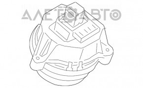 Подушка двигателя правая BMW 5 G30 17-23 2.0Т AWD новый OEM оригинал