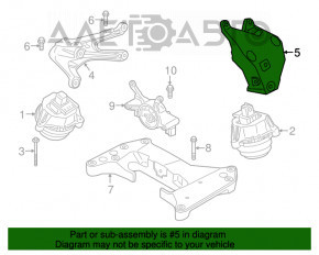 Suportul stâng al motorului BMW 5 G30 17-23 2.0T RWD