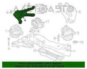 Кронштейн двигателя правый BMW X3 G01 18- 2.0T