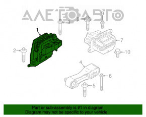 Подушка двигателя правая BMW X1 F48 16-22 AWD B46 OEM