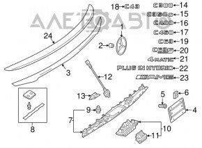 Mâner capac portbagaj Mercedes CLA 14-19