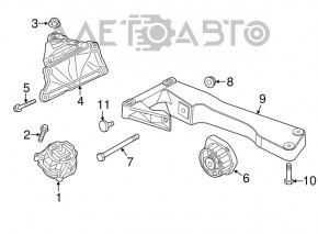 Подушка АКПП BMW F30 12-16 awd новый OEM оригинал