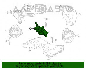 Подушка кпп BMW X3 G01 19- 2.0T RWD