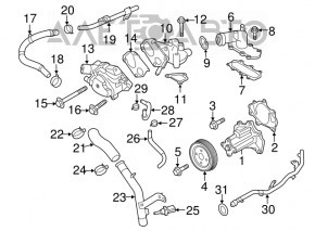 Senzorul de temperatură a lichidului de răcire Infiniti JX35 QX60 13- nou OEM original