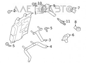 Suportul blocului ECU al calculatorului motorului Subaru Outback 20-