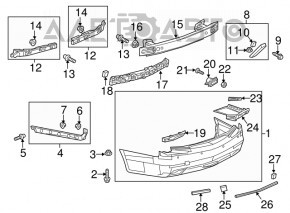 Amplificatorul de bara spate Cadillac CTS 14-