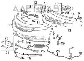 Заглушка птф левая Chevrolet Impala 14-20 с хромом