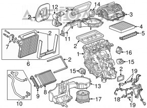 Actuator motor pentru ventilatorul de încălzire a aerului pentru Chevrolet Impala 14-20.