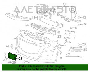 Placa de înmatriculare față Cadillac CTS 14-