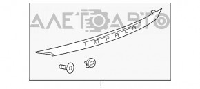 Moldura capacului portbagajului Chevrolet Impala 14-20 zgârieturi