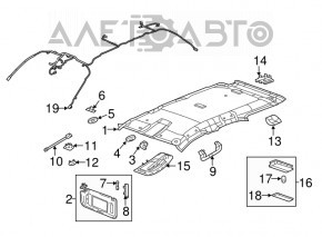 Acoperirea plafonului pentru Chevrolet Equinox 10-17 fără panoramic, gri.