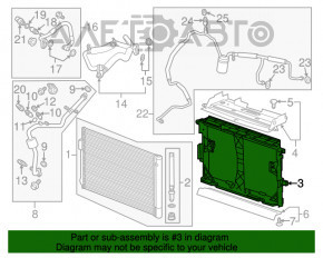 Suportul de montare a radiatorului pentru Chevrolet Volt 11-15