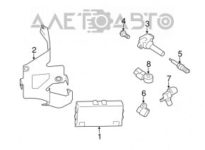 Блок ECU компьютер двигателя Subaru Forester 14-18 SJ 2.5 сломано креп