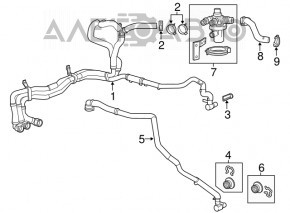 Трубка системы охлаждения батареи Chevrolet Volt 11-15 выпуск