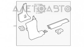 Capacul pragului din față stânga pentru Chevrolet Equinox 10-17, negru, ușor uzat.