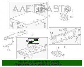 Capacul sertarului pentru unelte Chevrolet Volt 11-15 negru.