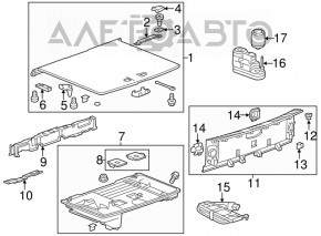 Capacul sertarului pentru unelte Chevrolet Volt 11-15 negru.