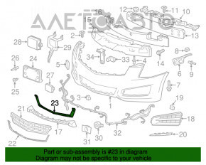 Montare grila inferioară a bara față centrală Cadillac ATS 13-14 pre-restilizare