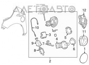 Capacul capacului rezervorului de combustibil Chevrolet Volt 11-15